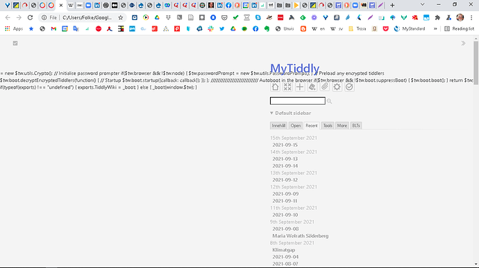 TiddlyWiki problem 210915