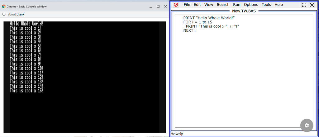 An all-in-one-file and portable BASIC language programming IDE + .BAS ...