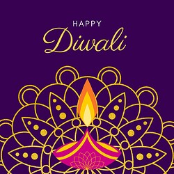 Violet Traditional Happy Diwali Instagram Post