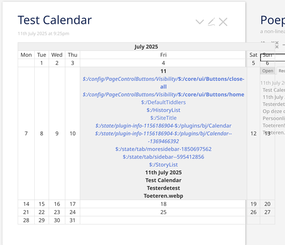 Extendable Calendar