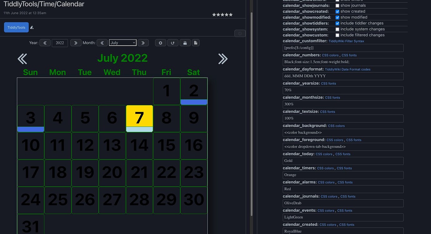 Feature request Larger month, day views and expanded CSS settings for