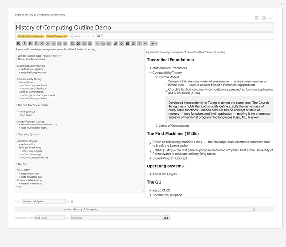 History of Computing Outline Demo