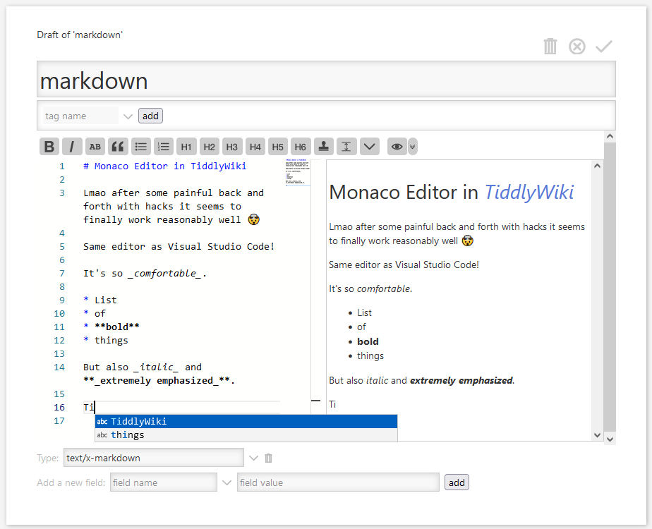 Announcing Monaco VS Code Editor For TiddlyWiki Plugins Talk TW