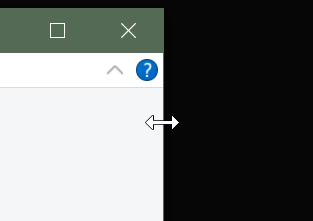 Resize window indicator