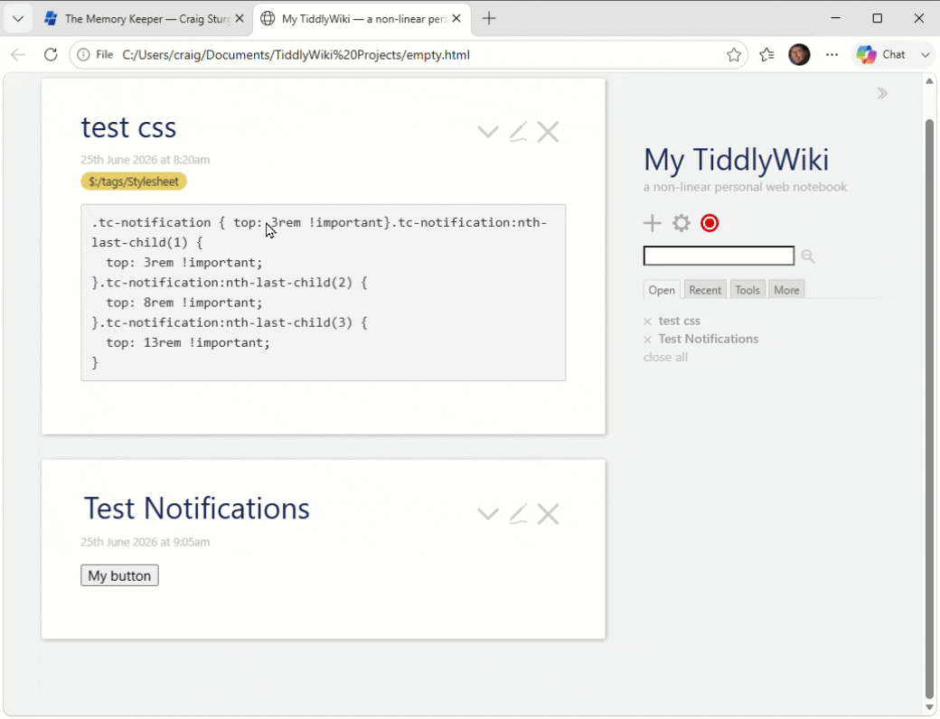notification